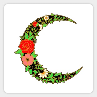 Floral Moon Magnet